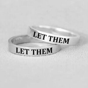 NEW Let Them ring, silver/gold let them jewelry, gift for her, motivational ring